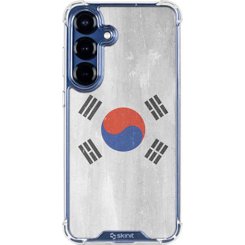 South Korean Flag Distressed Galaxy S25 Plus Clear Case